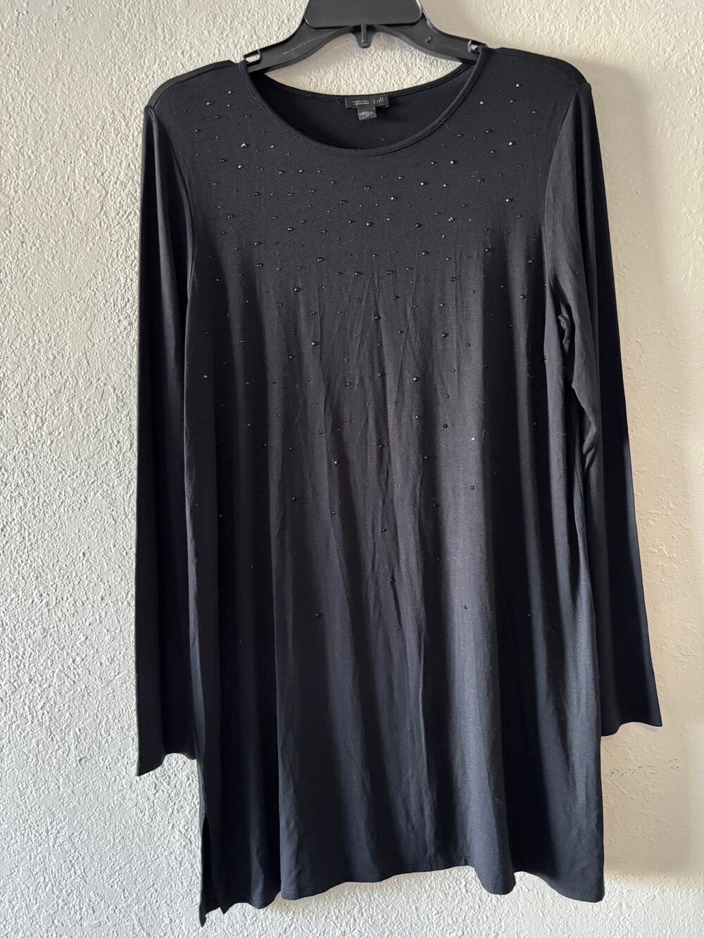 J.Jill Whereever Collection Tunic Top Size M Black